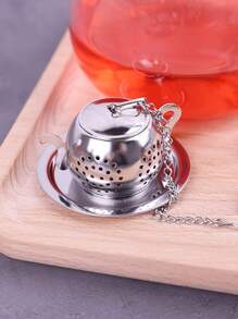 1 dụng cụ lọc trà bằng thép không gỉ, lọc lá trà - Bạc - Xem 4