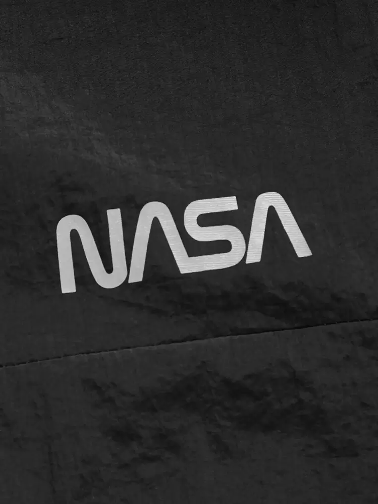 Manfinity Running Boyfriend Style Men Letter Graphic Zipper Up Drawstring Hooded Sports Jacket Workout Tops - Black - View 4