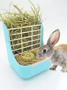 1 sztuka 2 w 1 podajnik siana królika - Niebieski - Zobacz 1