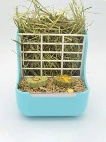 1 sztuka 2 w 1 podajnik siana królika - Niebieski - Zobacz 2