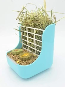 1 sztuka 2 w 1 podajnik siana królika - Niebieski - Zobacz 4