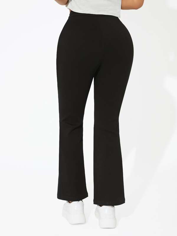 SHEIN PETITE High Waist Solid Bootcut Jeans SHEIN USA