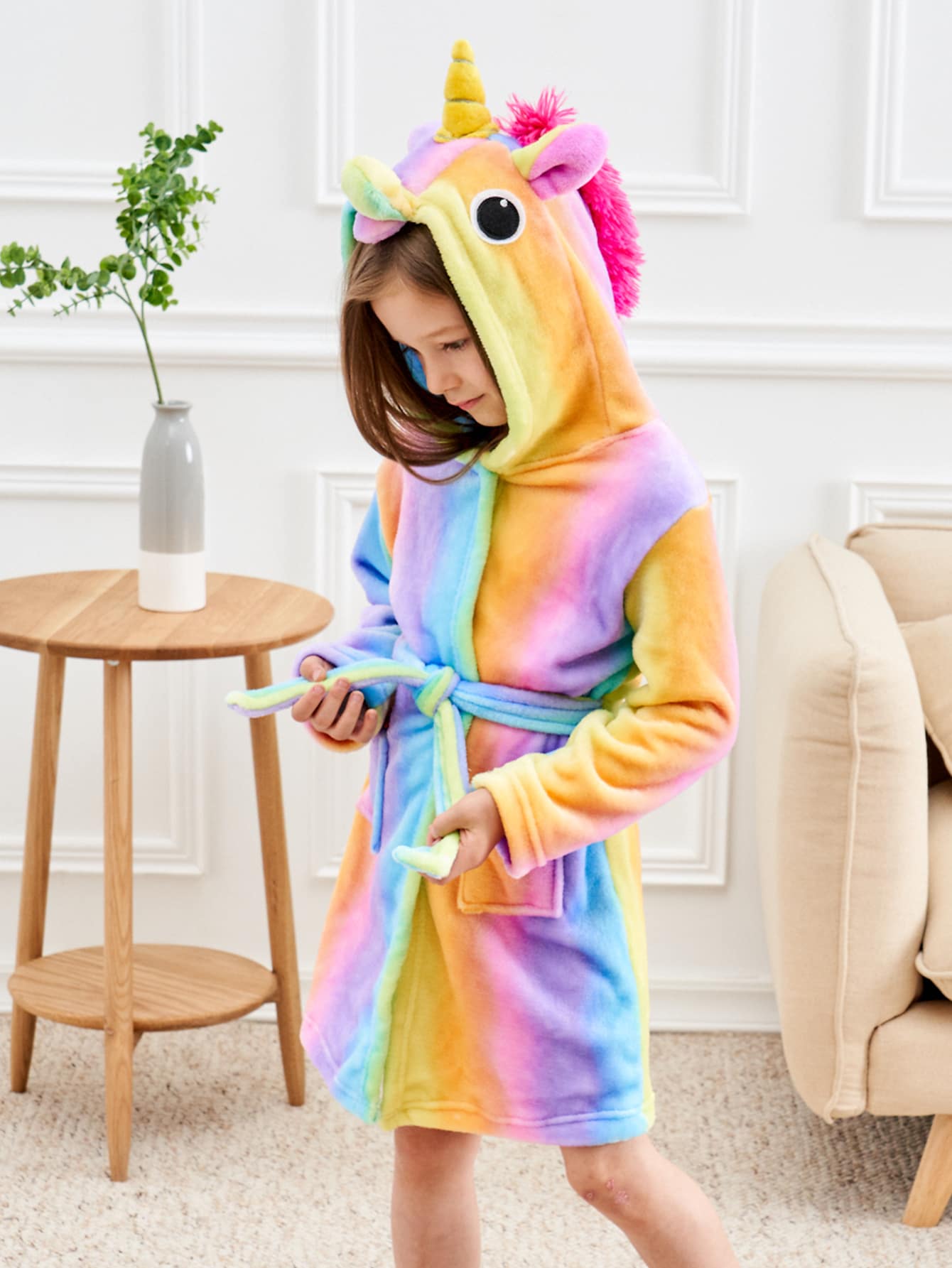 Bata De Unicornio Para Niñas - Multicolor - Ver 1