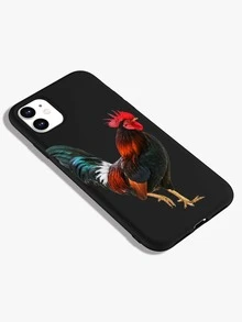 Ốp lưng điện thoại hình con gà - màu đen - Xem 3