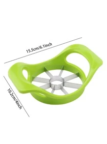 1pc Stainless Steel Apple Corer, Simple Stainless Steel Fruit Corer Remover For Kitchen,Vegetable Fruit Tools,Kitchen Items,Cutter,Food,Salad,Decor,Storage,Party,Birthday. - Green - View 3