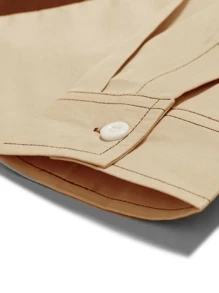 Manfinity Homme 男士雙色紐扣襯衫 - 彩色 - 查看 3