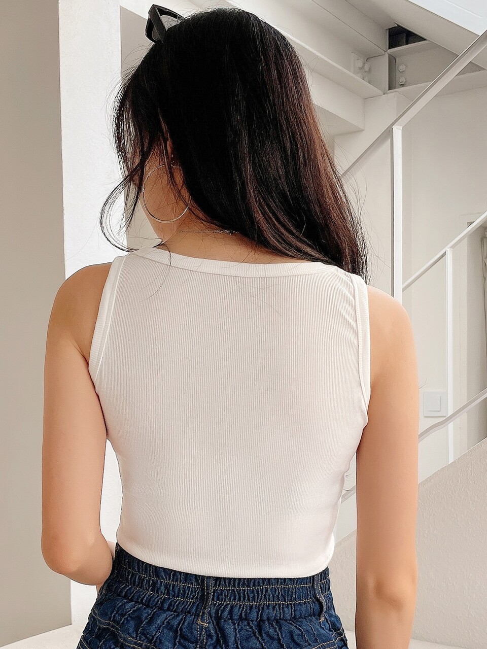 Letter Graphic Crop Tank Top