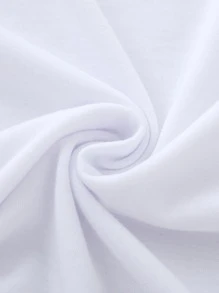 Teen Girl Butterfly & Letter Pattern Short Sleeve T-Shirt - White - View 6