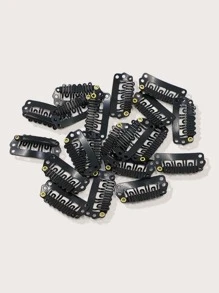 10 piezas en forma de Peluca Clip - Negro - Ver 2