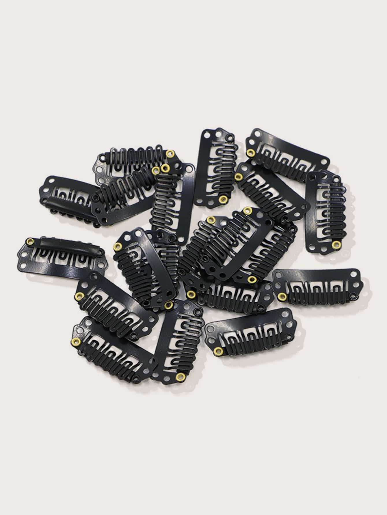 10入組U形假髮夾 - 黑色 - 查看 2