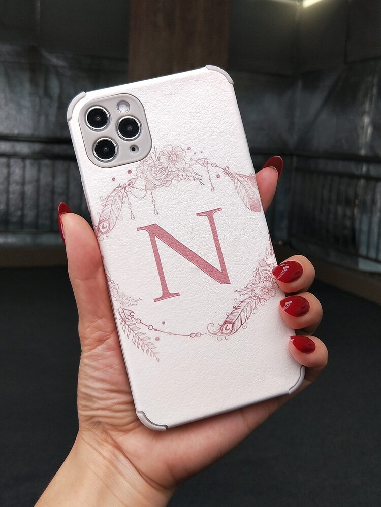 Funda para móvil con estampado de letra - Multicolor - Añade 6