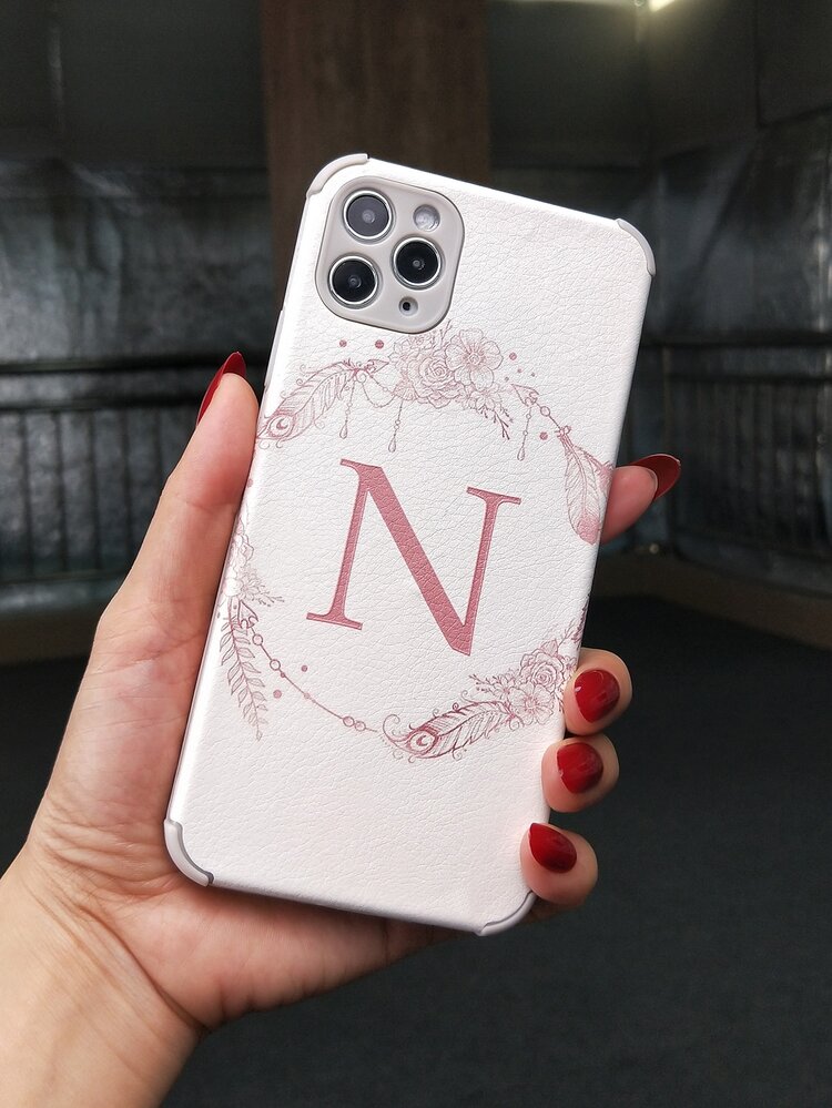 Funda para móvil con estampado de letra - Multicolor - Añade 7