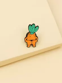 1pc Creative Carrot Shaped Cartoon Brooch - Multicolor - View 5
