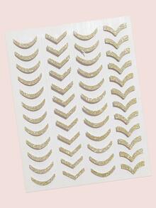 1 miếng dán móng tay sọc long lanh - Vàng - Xem 4