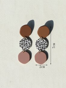 Bông tai thả Leopard Print - Nhiều màu - Xem 4