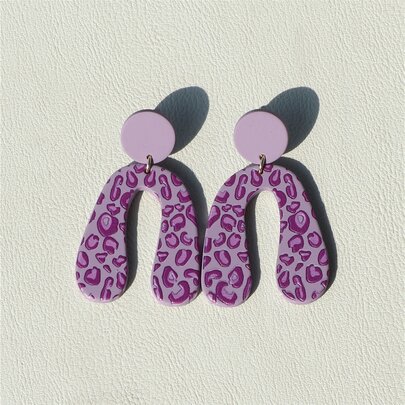 Round Decor Drop Earrings