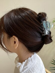 DAZY 愛心設計髮爪 - 藍色 - 查看 6