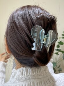 DAZY 愛心設計髮爪 - 藍色 - 查看 7