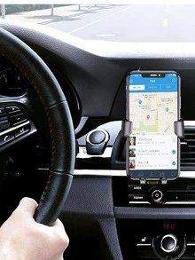 1 miếng giá đỡ điện thoại trên ô tô đa chức năng - màu đen - Xem 6