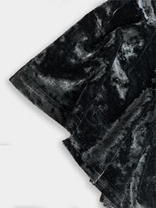 Top de tirantes unicolor de terciopelo - Negro - Ver 4