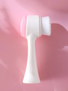 1pc Cleansing Brush + 1pc Hair Band + 1pc Facial Massager Roller - Pink - View 4