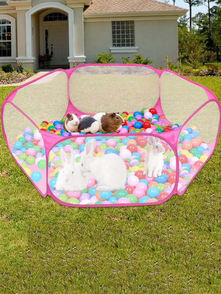 1pc Portable Pet Furniture Protector Game Fence - Hot Pink - View 1