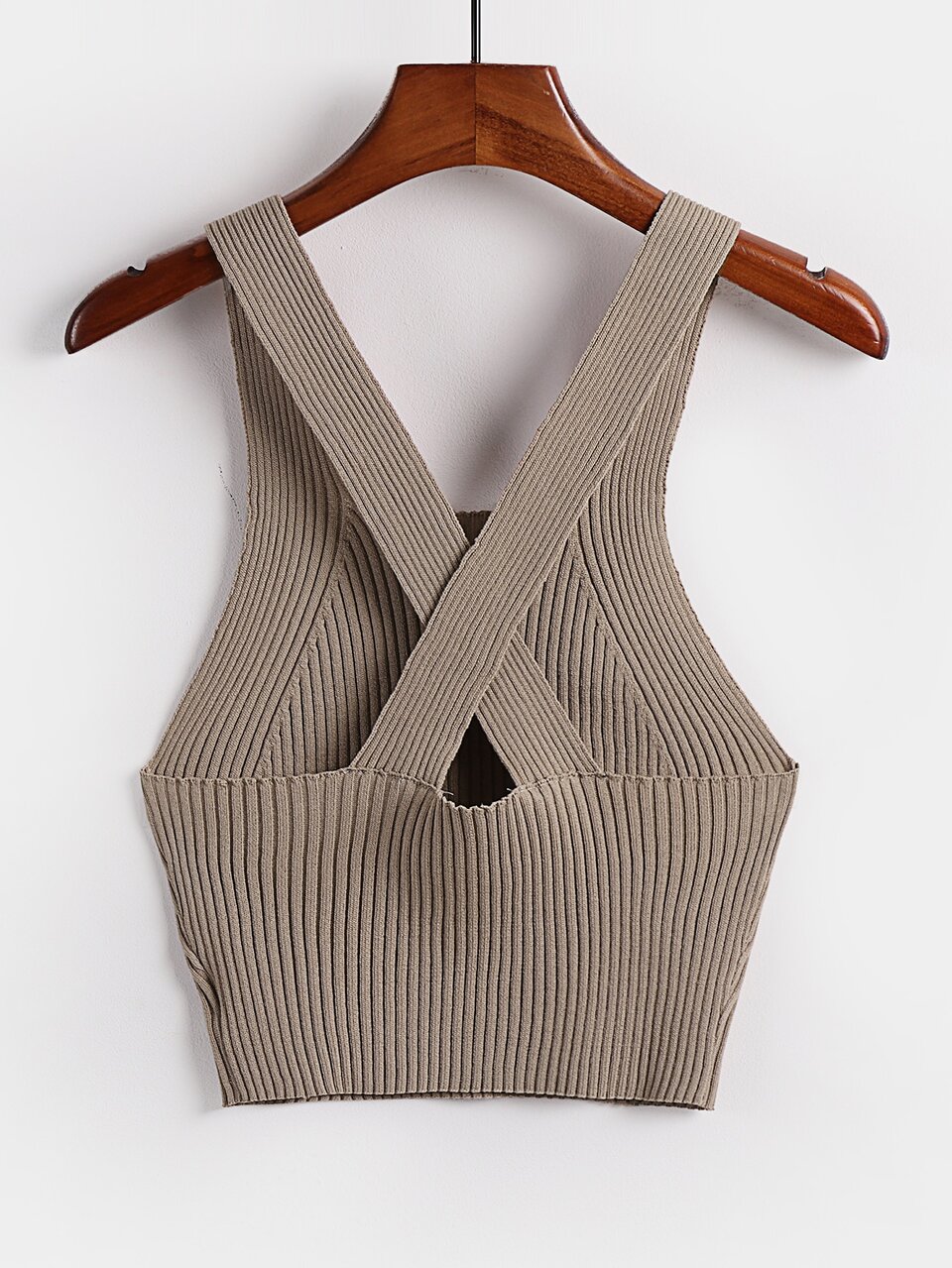 Crisscross Ribbed Knit Top