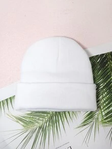 Thư đồ họa Knit Beanie - trắng - Xem 2