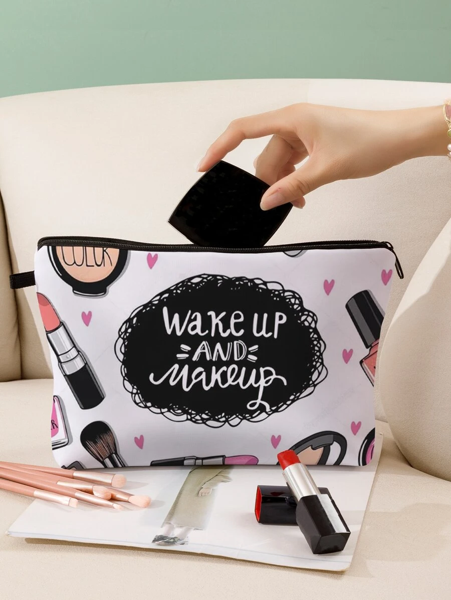 Sac de rangement cosmétique avec fermeture éclair
