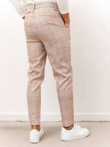 Manfinity Mode Men Plaid Tailored Pants - Khaki - View 2