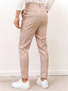 Manfinity Mode Men Plaid Tailored Pants - Khaki - View 7