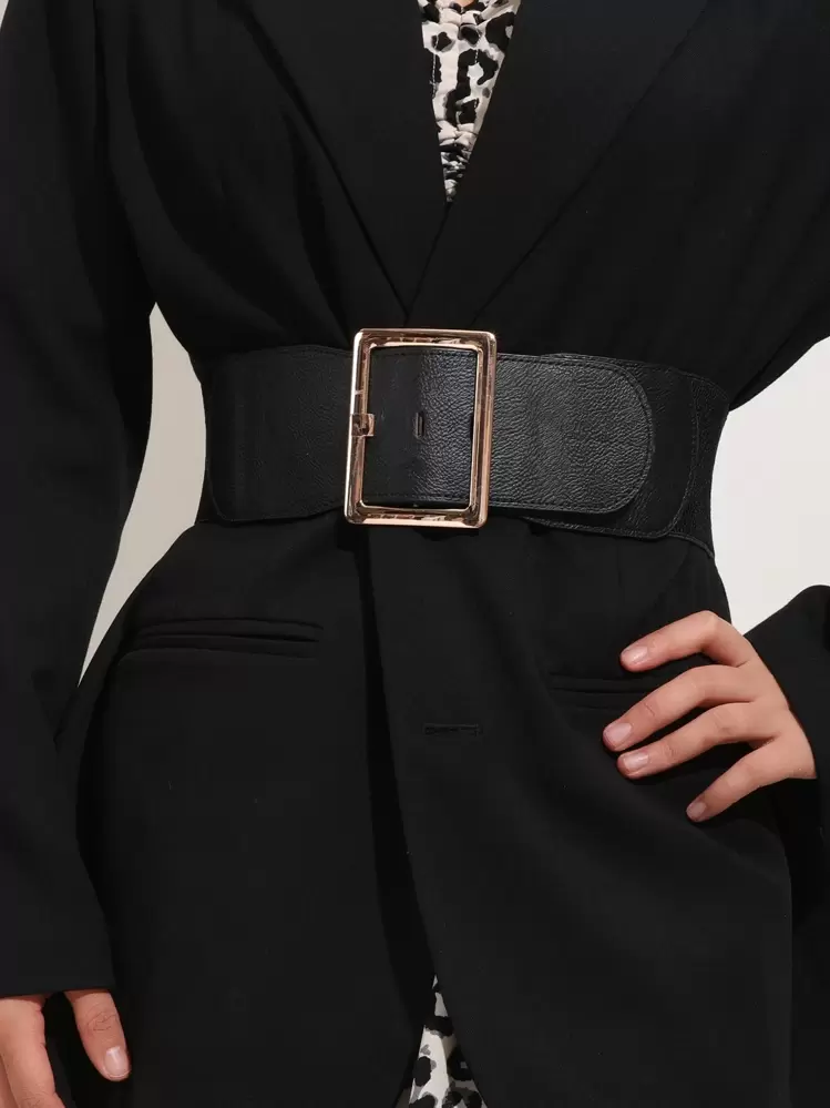 Geo Buckle Wide Belt Halloween Summer, School Fall, Autumn  display picture 3