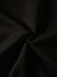 閃電和字母圖案袋鼠口袋抽繩保暖連帽衫 - 黑色 - 查看 3