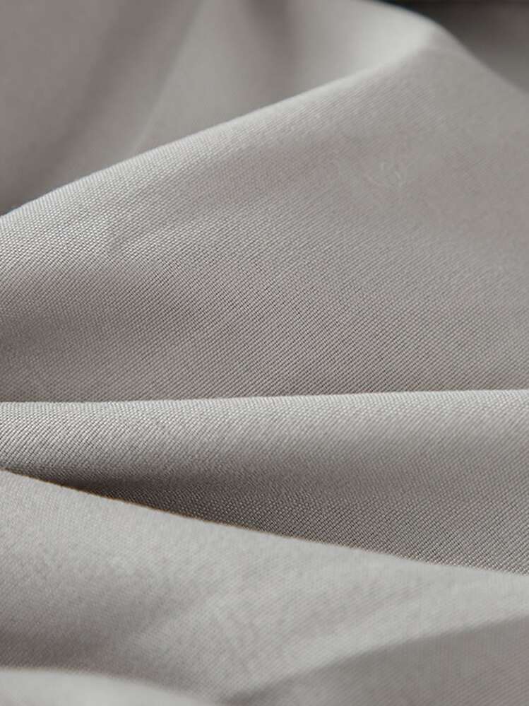 Plain Waterproof Fitted Sheet - Light Grey - View 4