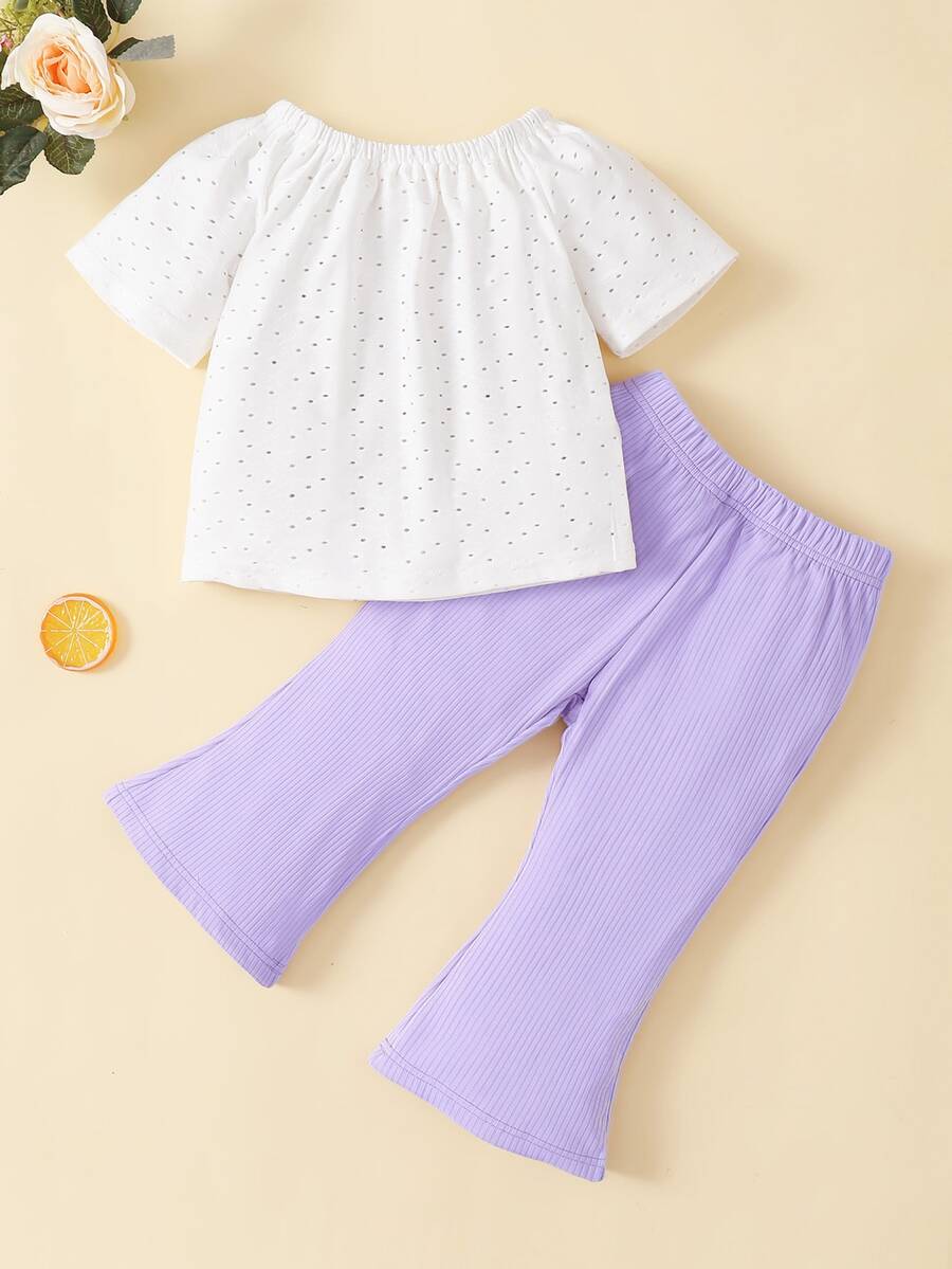 嬰兒氣眼上衣和喇叭褲 - 彩色 - 查看 1