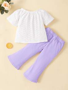 嬰兒氣眼上衣和喇叭褲 - 彩色 - 查看 2