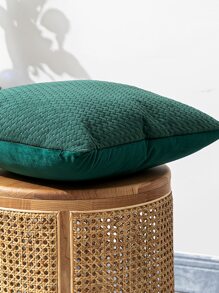 1 pieza Funda de cojín sin relleno simple - Verde Oscuro - Ver 3