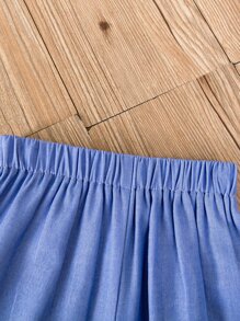 SHEIN Explorewe Young Boy Striped Colorblock Shirt & Shorts - Multicolor - View 6