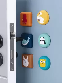 1pc Cartoon Graphic Random Door Stopper, Cute Door Pad For Home - Multicolor - View 1