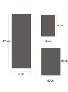 1入組素色雪尼爾廚房地墊 - 咖啡棕 - 查看 3