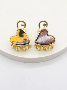 2 chi tiết vuốt tóc hình trái tim - Nhiều màu - Xem 2