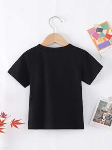 Toddler Boys Dinosaur Print Tee - Black - View 2