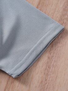 Girls Colour Block Angel Print Raglan Sleeve PJ Set - Blue and White - View 5