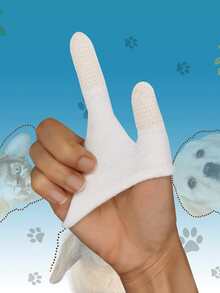 1pc Pet Finger Toothbrush - White - View 3