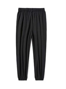 Manfinity Men Plicated Detail Slant Pocket Pants - Black - View 3