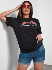 SHEIN 孕婦寬腰帶卷邊牛仔褲 - 中等水洗藍 - 查看 5