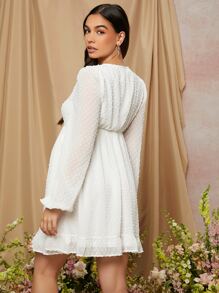 SHEIN Maternity Swiss Dot Cut Out Dress