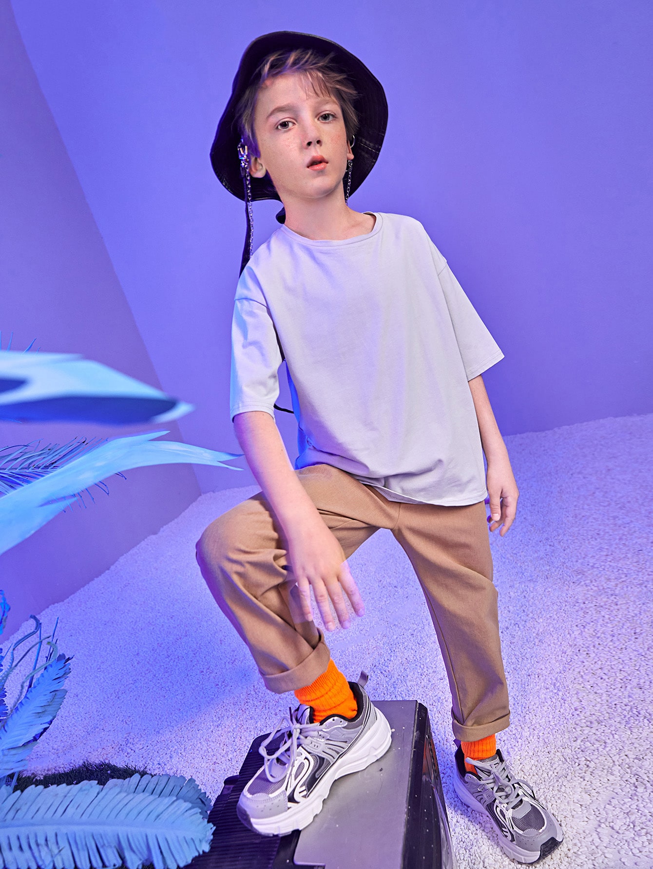 SHEIN Boys Single Button Tapered Pants SHEIN USA