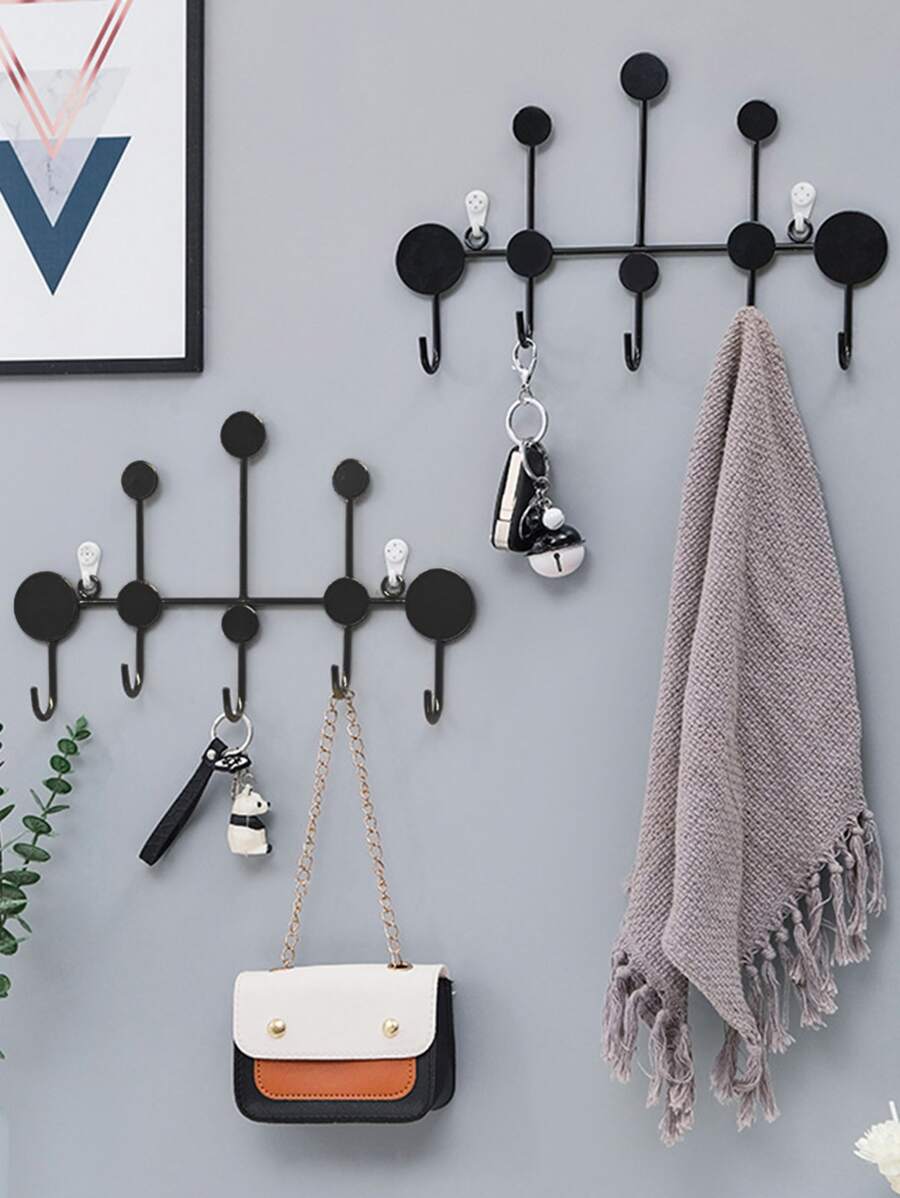 1pc Iron Wall Hook - Black - View 1