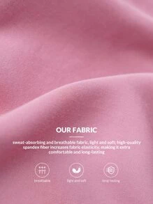 LUVLETTE Bộ đồ ngủ Nữ Túi Tương phản ràng buộc Nút phía trước màu trơn Giải trí - Bụi hồng - Xem 4